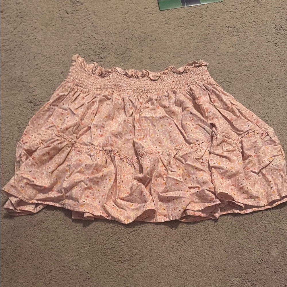 Wild Fable Floral Pink Ruffle Skirt - Size Large (Good as new!)💕🌸💐
